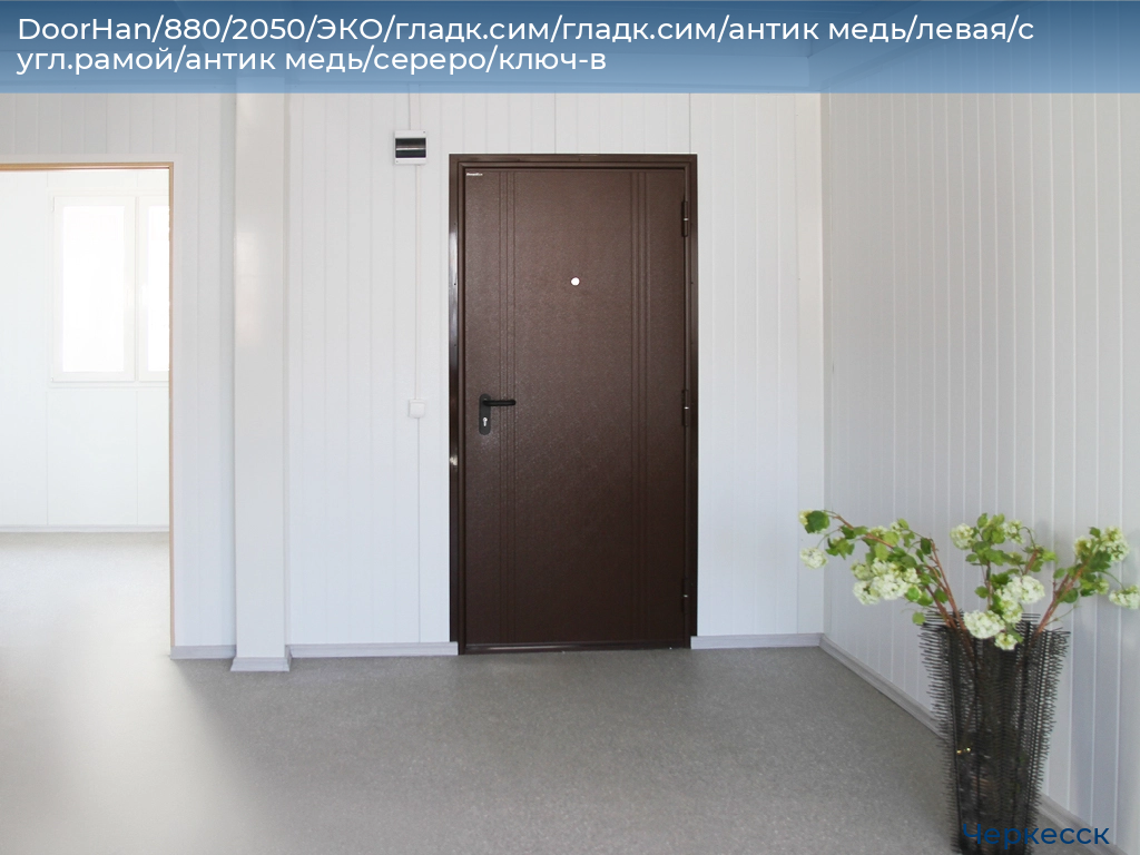 DoorHan/880/2050/ЭКО/гладк.сим/гладк.сим/антик медь/левая/с угл.рамой/антик медь/сереро/ключ-в, cherkessk.doorhan.ru